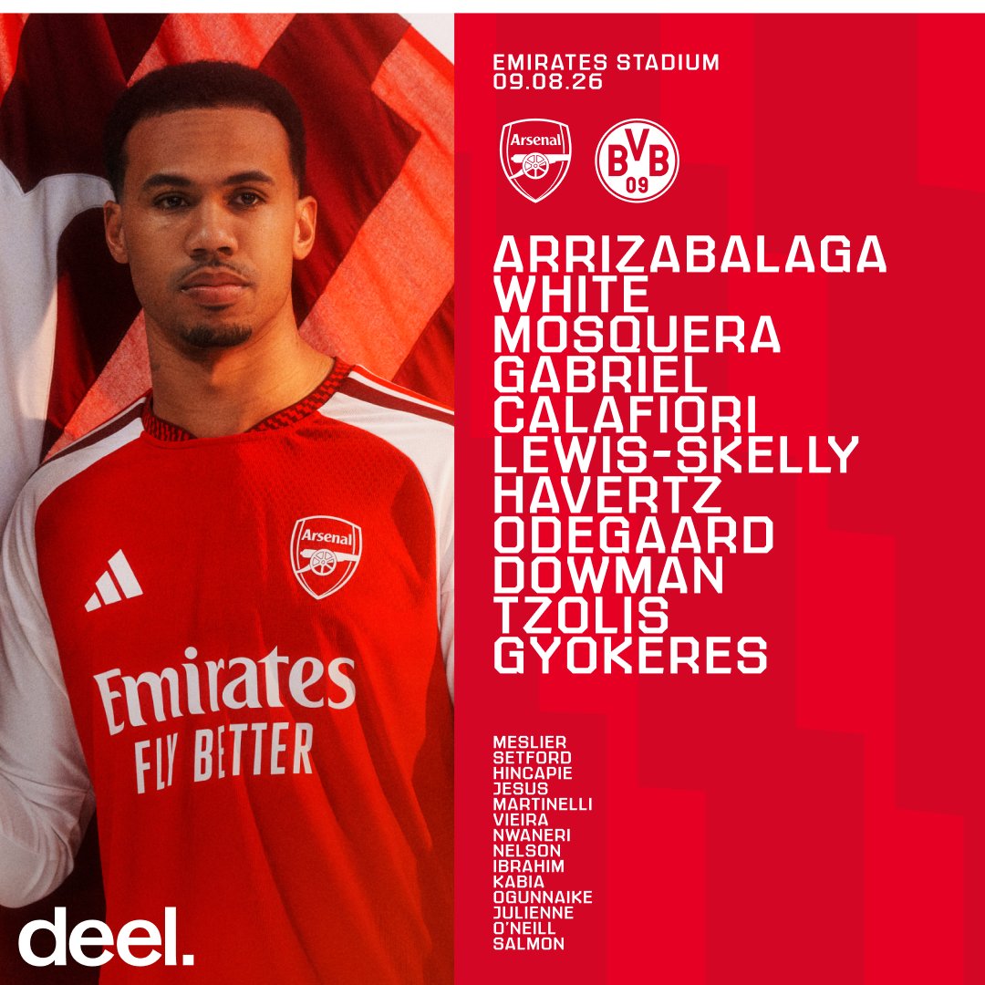Arsenal Confirm Starting XI for Pre-Season Fixture