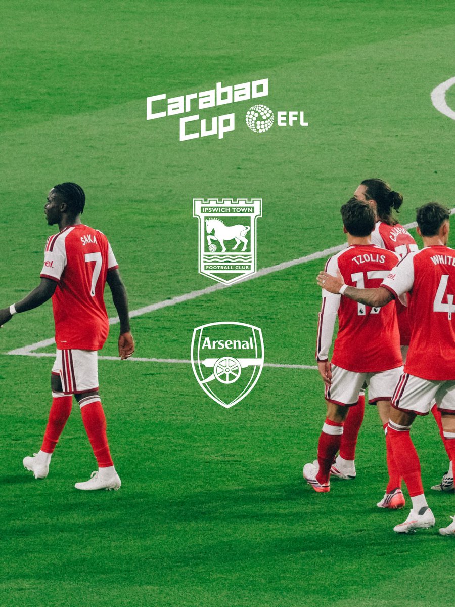 Arsenal Draw Ipswich Town in Carabao Cup First Round